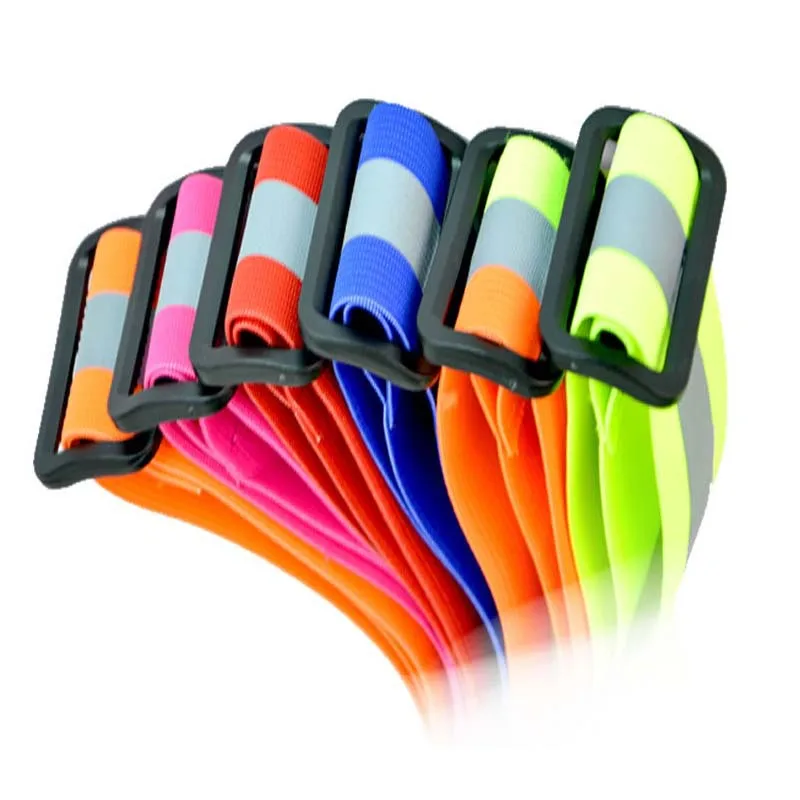 サイクリング、警告アームバンド、自転車リストバンド、ストラップパンツ、ハンドレッグ、スポーツテープ、自転車安全アラート用の反射テープ、4cm