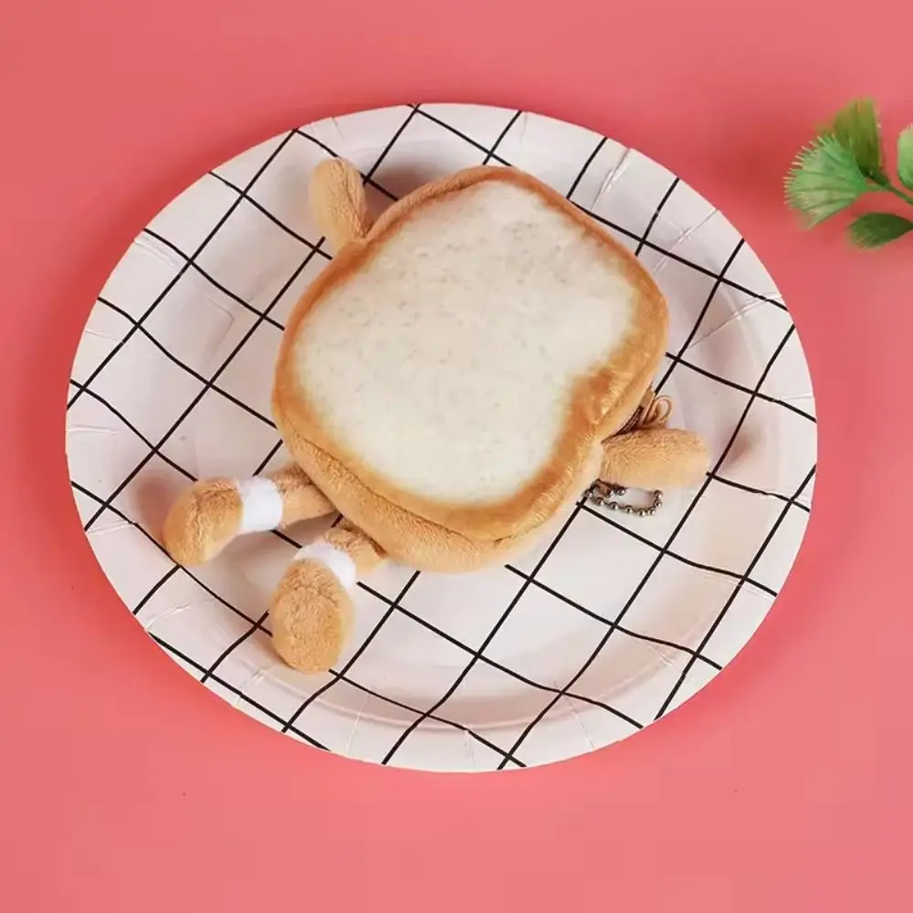 Cartoon Toastbrot Plüschtiere Kinder Münz geldbörse Kopfhörer tasche Münz schlüssel Tasche Puppen tasche Anhänger Geburtstag