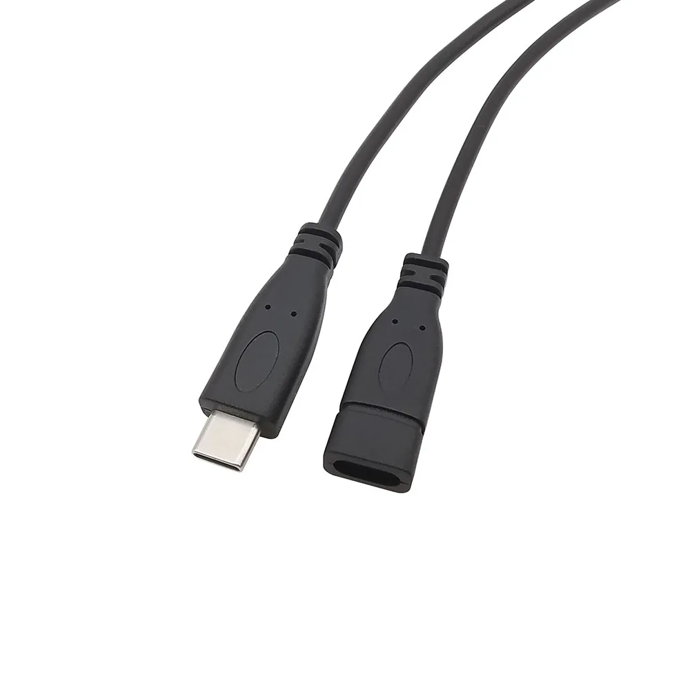 Conector USB tipo C macho hembra, conector de cargador de fuente de alimentación, 2 pines, 4 pines, USB-C, Cable de reparación DIY, Cable tipo soldadura, 0,3 M, 1M, 2M