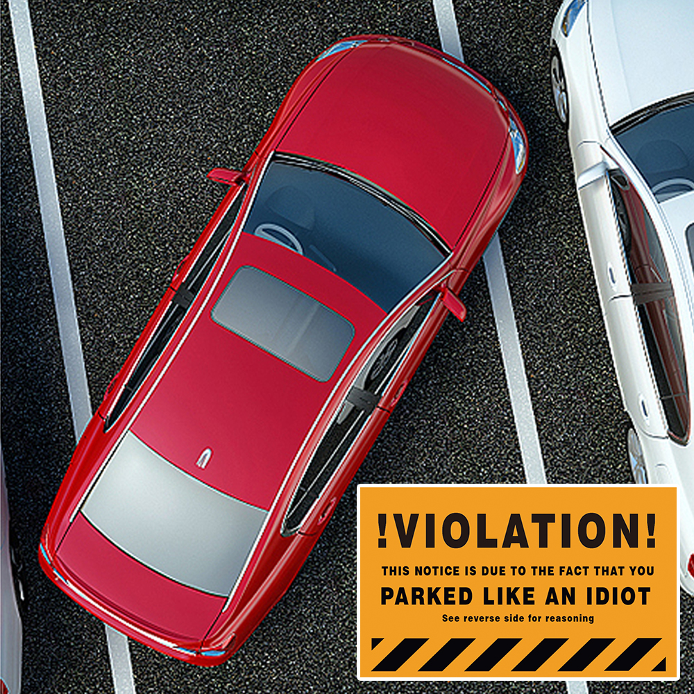 Ticket Falso, Humorous Cartões de Estacionamento, Funny Prank Props, Mini Portátil, 3.5x2 ", 50Pcs