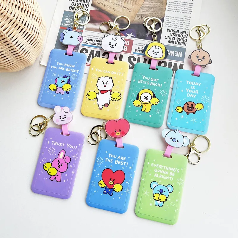 Hoạt Hình Dễ Thương Bộ Thẻ Khuôn Viên Thẻ Học Sinh Bữa Ăn Thẻ Điều Khiển Truy Cập Nhựa ABS Nữ Nhỏ Mặt Dây Chuyền Kính Thiên Văn Thẻ bao Da