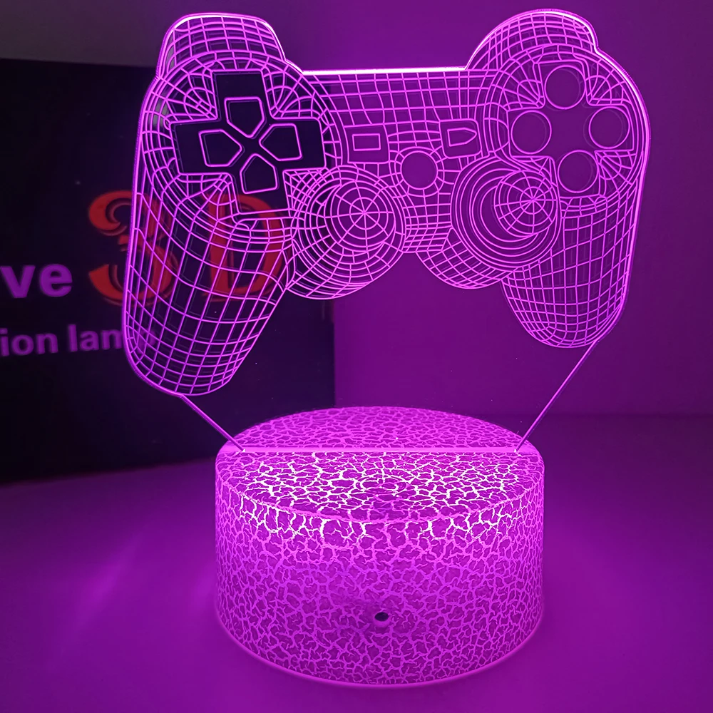 Não perturbe gamer no trabalho luz noturna 16 cores mudando gamepad lâmpada ilusão 3d para playstation4 para homens adolescentes e crianças