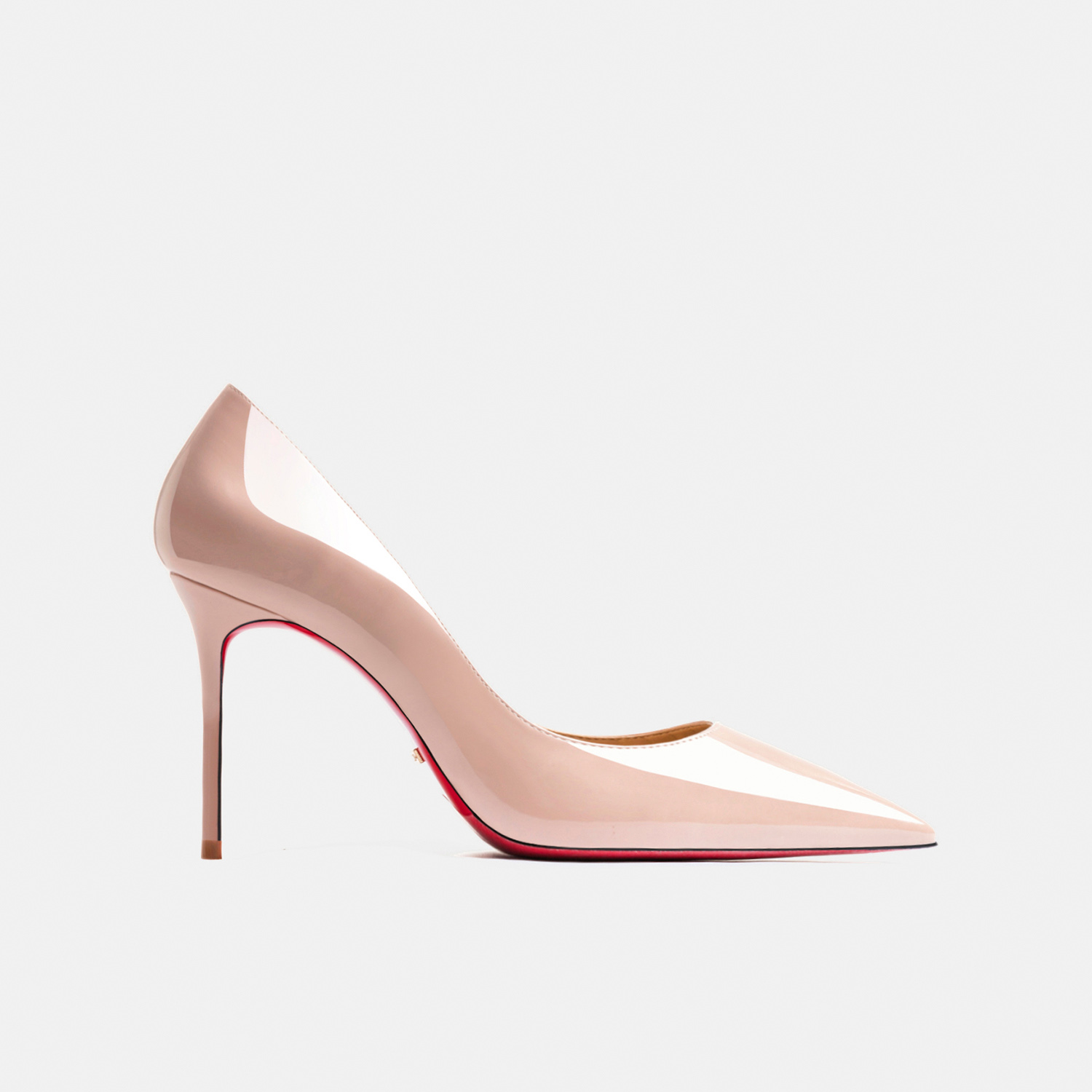 Mulher de couro genuíno 2024 tendência saltos para mulheres bombas de luxo fundo vermelho apontou toe salto alto elegante stiletto senhoras sapatos 44