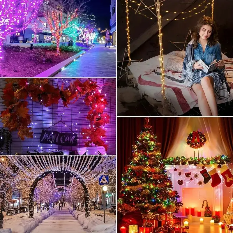 20M WS2812B Fairy LightบลูทูธLED String RGB Dreamสีแอดเดรสปาร์ตี้คริสต์มาสไฟตกแต่งงานแต่งงานGarland 5VDC