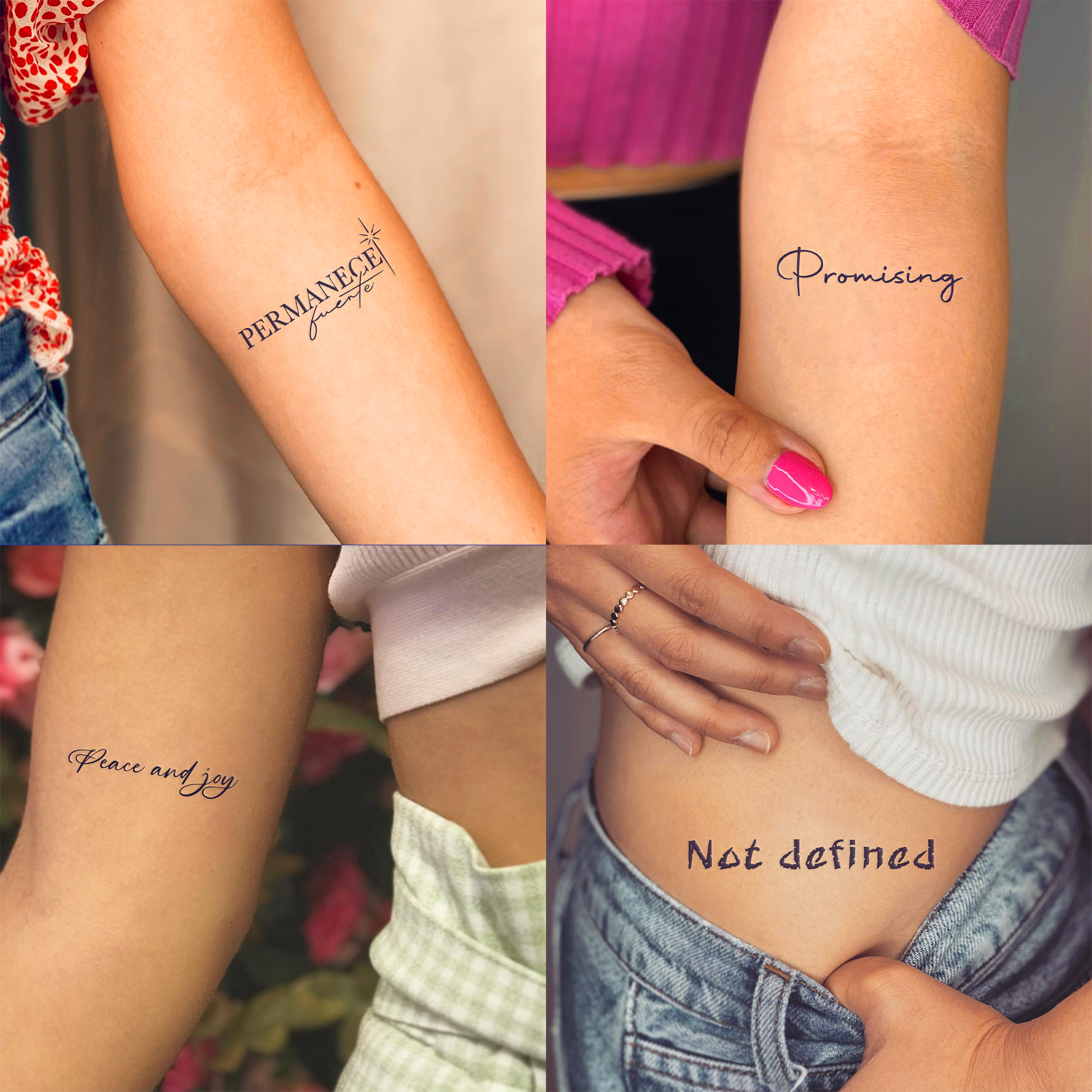 10 Sheets Creative Sketch Drawing Temporary Tattoo Flowers Butterfly Dandelion Daisy Letters Sticker Waterproof Body Art 스티커