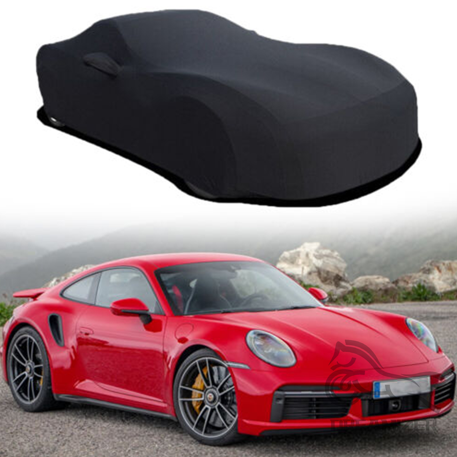 Capas universais para carro, pano elástico, roupas especiais para carro, cobertura interna contra poeira, proteção solar, acessórios externos para porsche