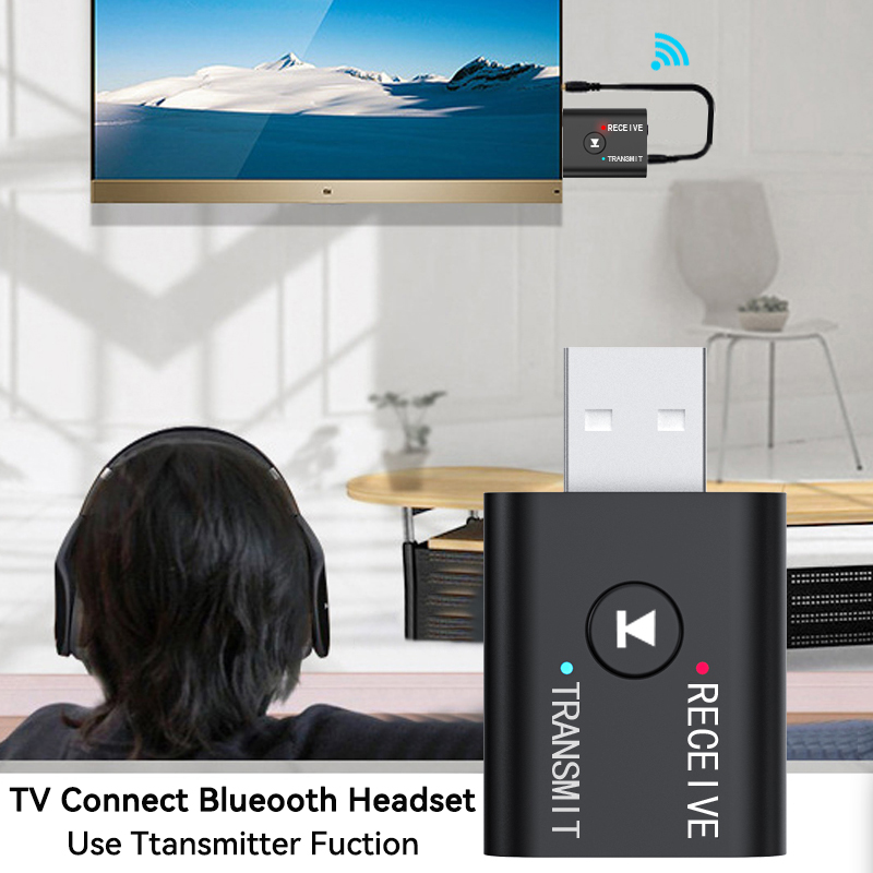 Bluetooth 5,0 Audio Sender Empfänger 3,5mm Aux Jack RCA USB Dongle Stereo Wireless Adapter für TV Auto Kit Lautsprecher Kopfhörer