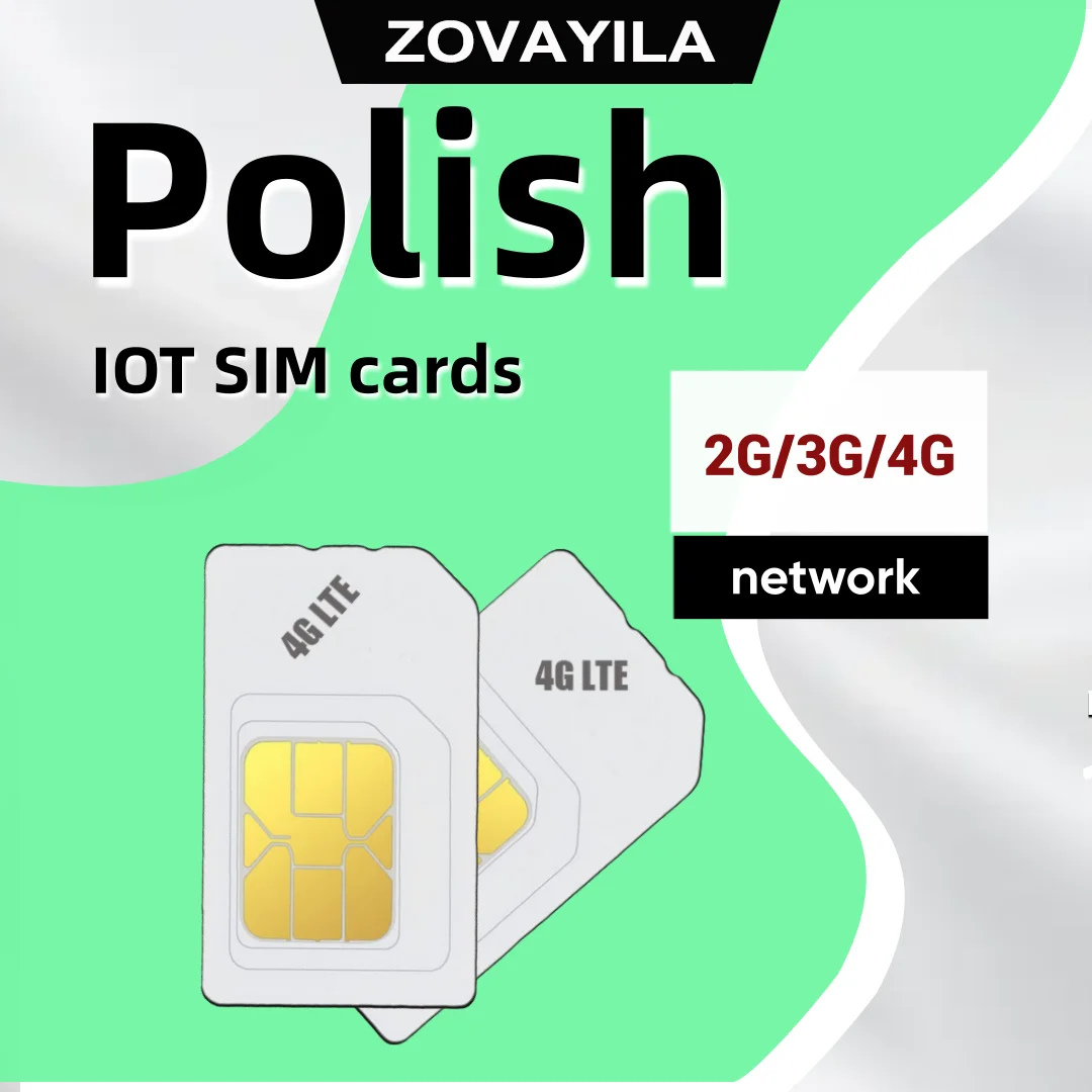 SIM card 4G ZOVAYILA Zello walkie talkie 4G Poland Europe universal no contract no monthly rent 360 days 500MB roaming data