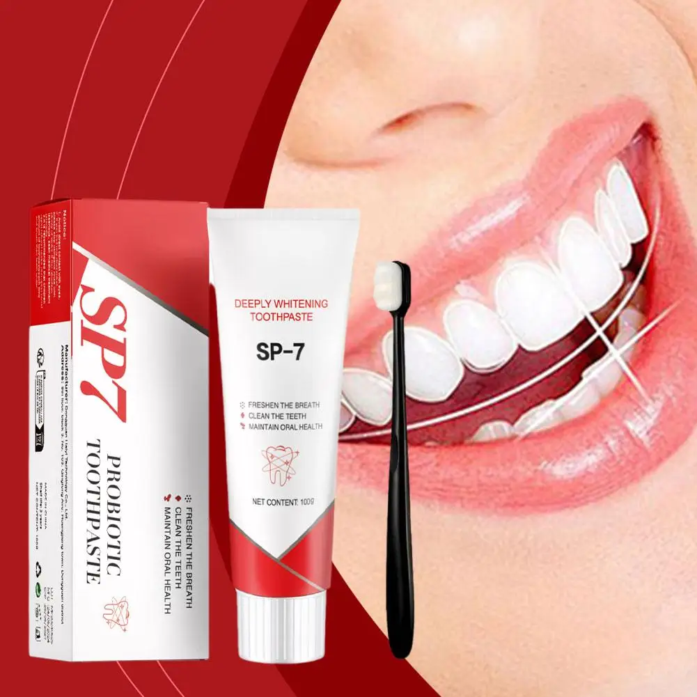 SP-6 Probiotici Dentifricio schiarente Macchie di denti bianchi Macchie di fumo Alito di aminoacidi Dentifricio orale fresco 100g/120g