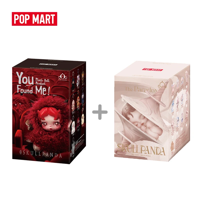 【COMBO】POP MART 1 SZT. SKULLPANDA Znalezłaś mnie! Seria Pluszowych Zawieszek Blind Box + 1 SZT. SKULLPANDA Seria Paradox Blind Box