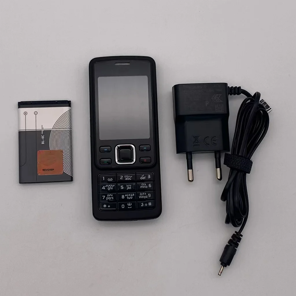Original Unlocked 6300 2MP Bluetooth Loudspeaker Cell Phone Russian Arabic Hebrew Keyboard Made in Finland