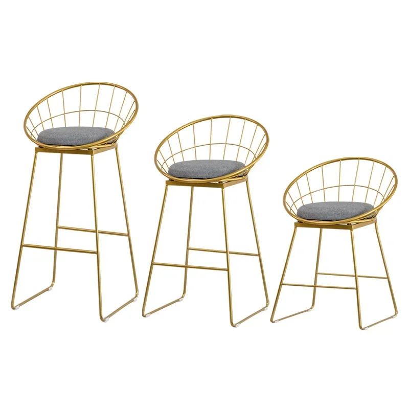 Nordic Style Metal Bar Stool Modern Luxury High Seating Home Designer Kitchen Sillas Para Comedor Restaurant Furniture