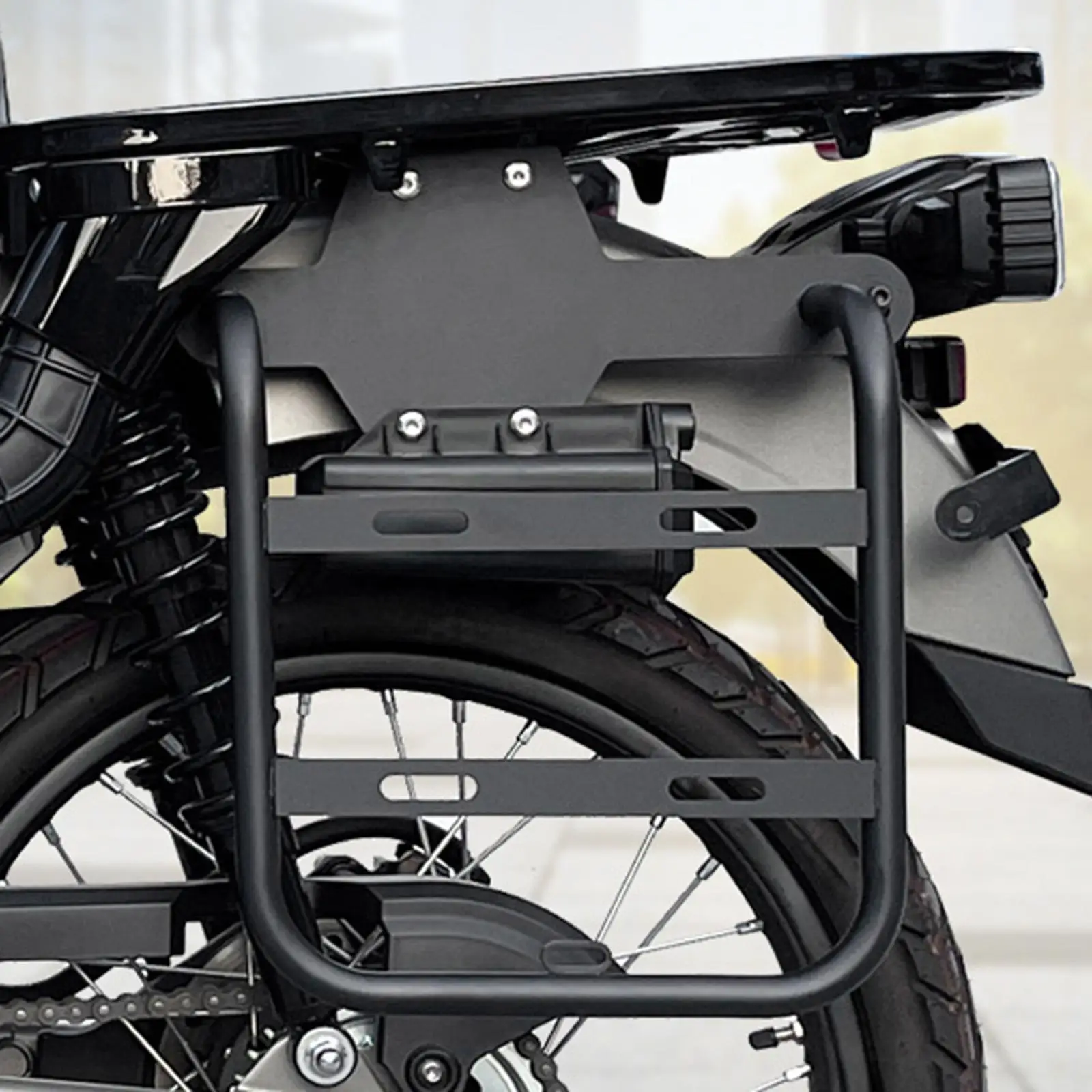 Sacos laterais da motocicleta suporte de montagem para honda ct125 alforje suporte universal ajuste durável acessórios alumínio