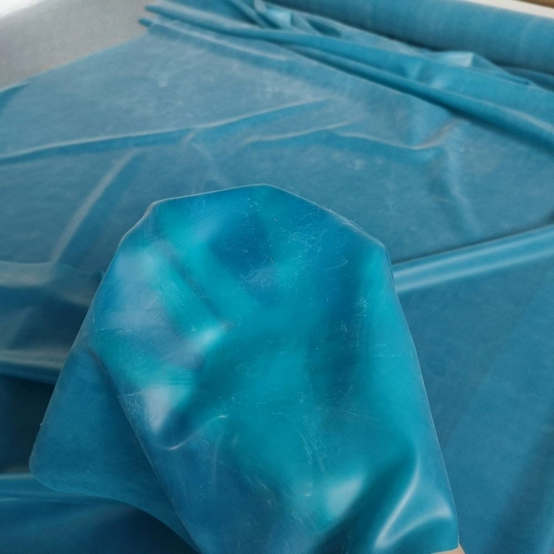 Tecido de borracha de látex natural puro roupas diy alta elástica suave à prova d'água multicolorido 1.1 metros de largura