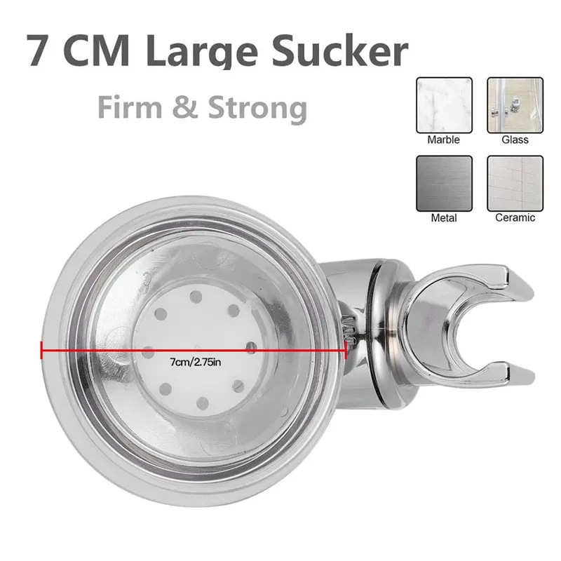Universal Manual Strong ดูดถ้วยฝักบัวอาบน้ํา,คู่มือปรับห้องน้ําหัวฝักบัว,เล็บฟรี FIXED Rack,หัวฝักบัว