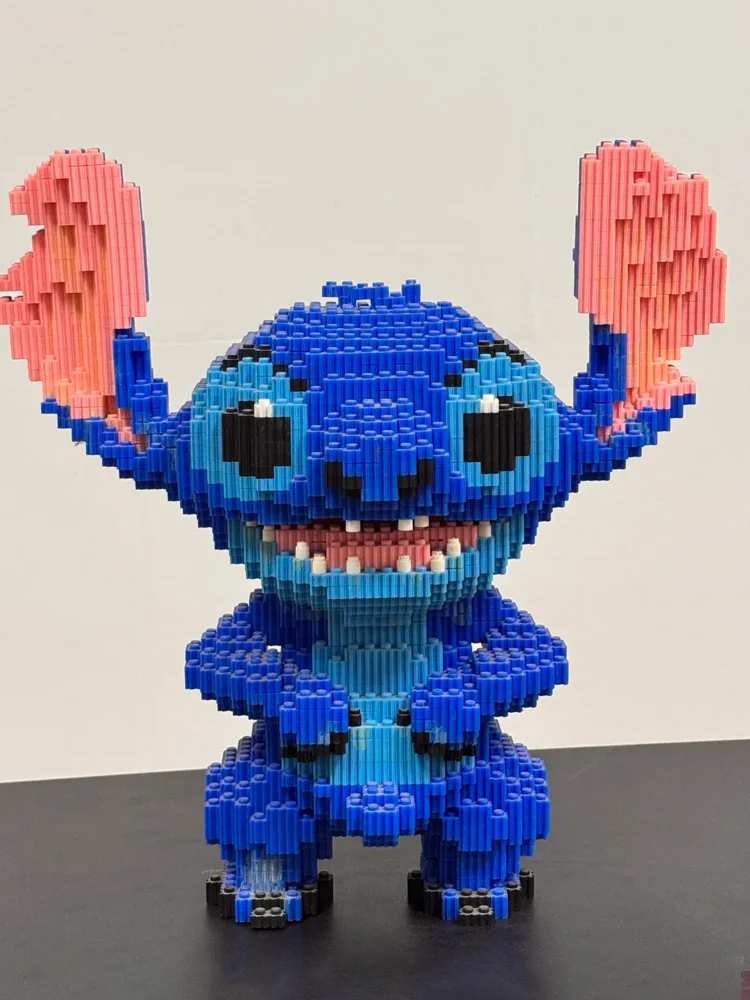 Cute Disney Building Block Stitch Giant Stitzer Assembly Toy Gift Desk Decoration Statue Ornament Toys Children's Birthday Gifts