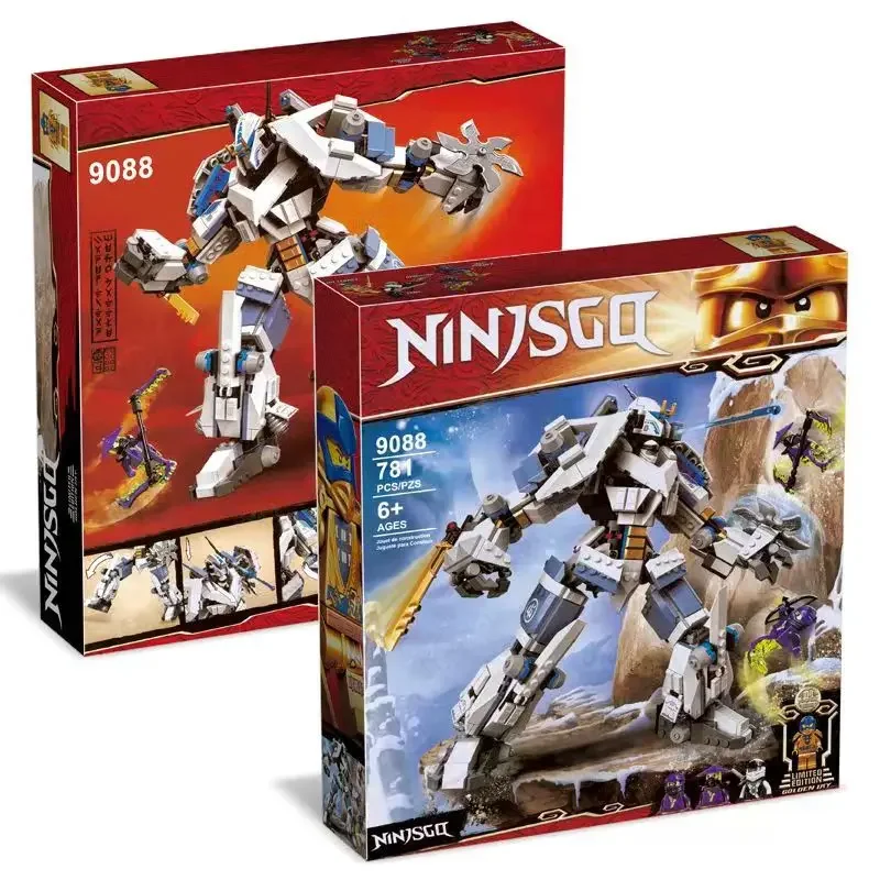 ของเล่นร้อน 781PCS LEGACY Series Zane's Titan Mech Battle Building Blocks 71738 การวิเคราะห์อิฐ 5 ตัวเลขสําหรับของขวัญวันเกิด