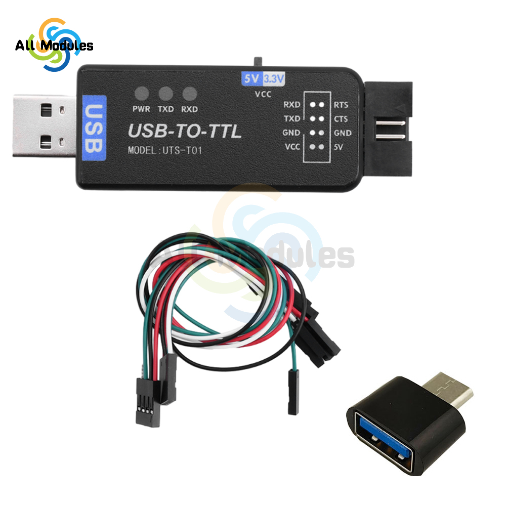 Конвертер USB в TTL UART, Бесплатный драйвер, Тип C, модуль USB в многоканальный последовательный порт для загрузки CH343G