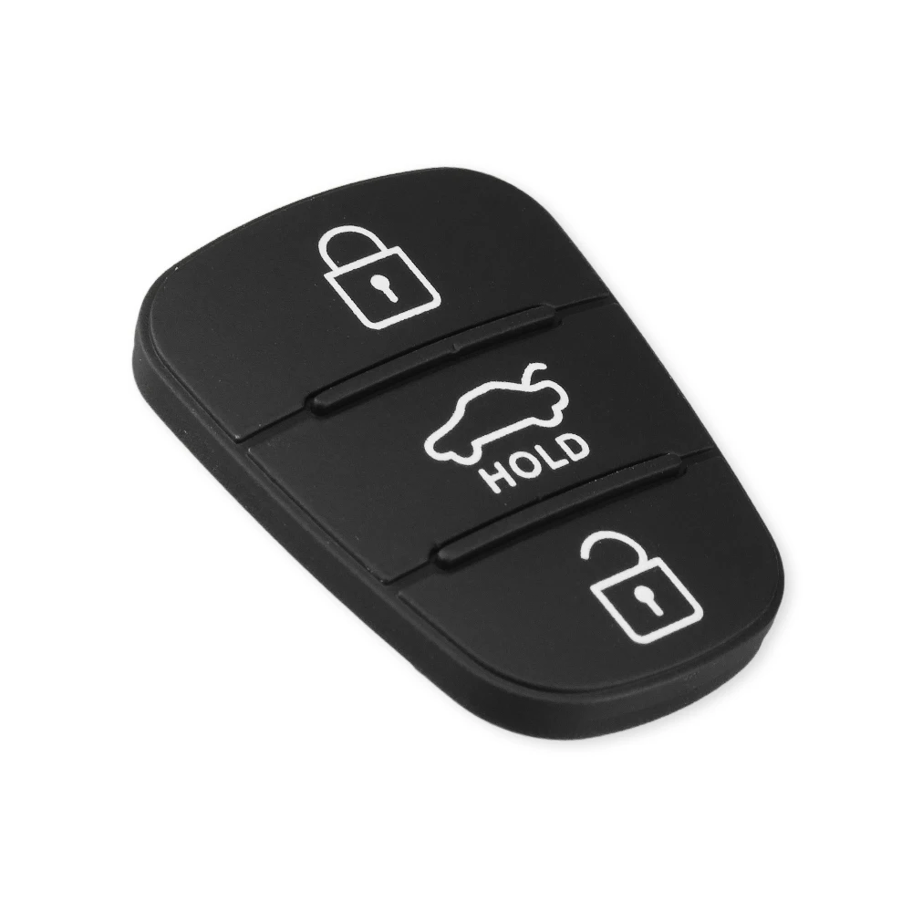 KEYYOU 3 Nút Remote Key Fob Ốp Lưng Miếng Lót Cao Su Dành Cho Xe Hyundai I10 I20 I30 IX35 dành cho Xe Kia K2 K5 Rio sportage Lật Chìa Khóa