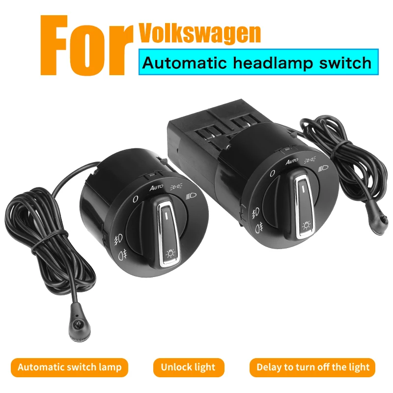 Para VW Passat B5 B7 Transporter T5 Tiguan Jetta MK6 Golf 4 6 Beetle interruptor de faro automático accesorios de Sensor cabeza automática