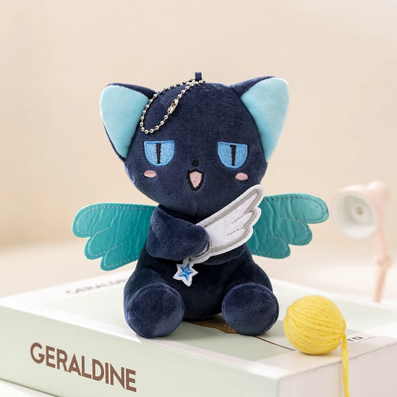 ตุ๊กตาแมวน่ารัก13ซม. พร้อมปีกตุ๊กตาผ้าพลัฌตกแต่งห้องสวยกระเป๋ารถจี้ของขวัญวันหยุดเปิด