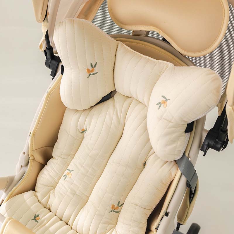 Cojín grueso para asiento de cochecito de bebé, alfombrilla de algodón transpirable, accesorios para cochecito de recién nacido