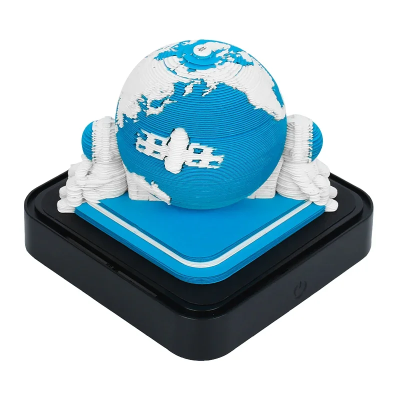 オモシロイブロックカレンダー地球3Dメモ帳、カスタマイズ可能なデザイン、ドロップシッピングあり、2025