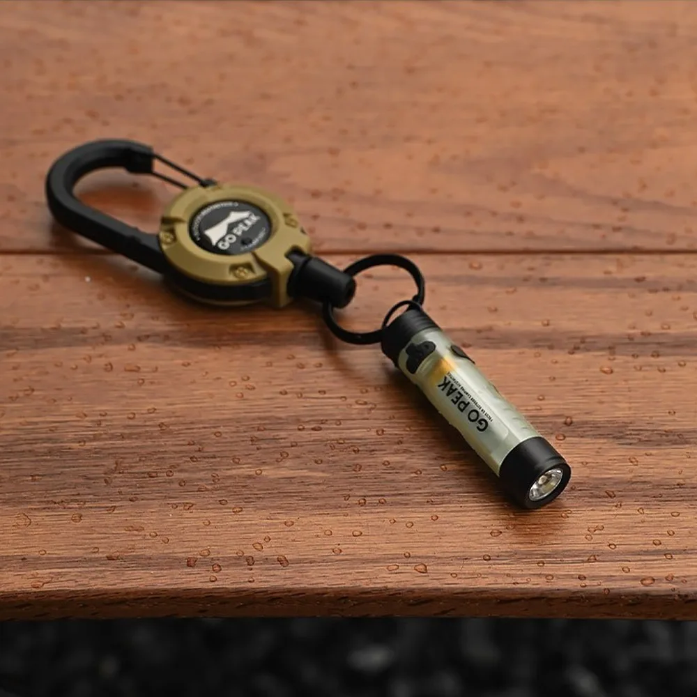 Gopeak ポケットミニ懐中電灯屋外 LED キークリップキャップ 5050 トーチロング耐久 USB 充電式緊急ハイキングキャンプトレイル