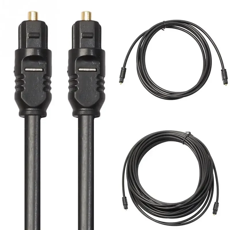 Yq novo cabo banhado a ouro spdif md dvd de alta qualidade 1m 1.5m 2m 3m 5m para toslink cabo de áudio óptico digital banhado a ouro
