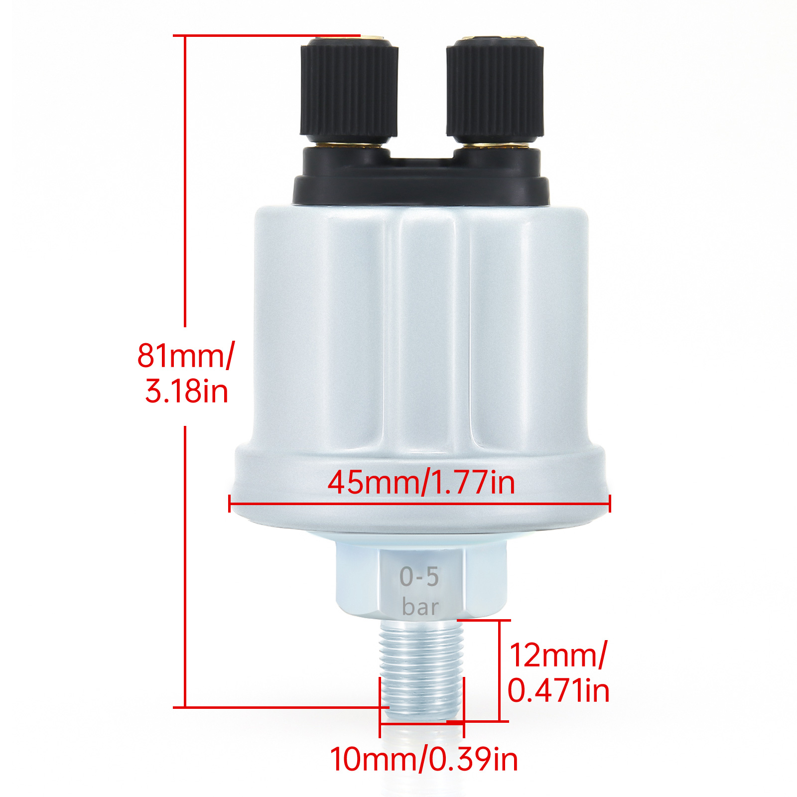 Universele Vdo Oliedruksensor 0-5Bar 0-10Bar 1/8NPT Generator Deel 10Mm Crew Plug Alarm Druksensor Oliedruksensor