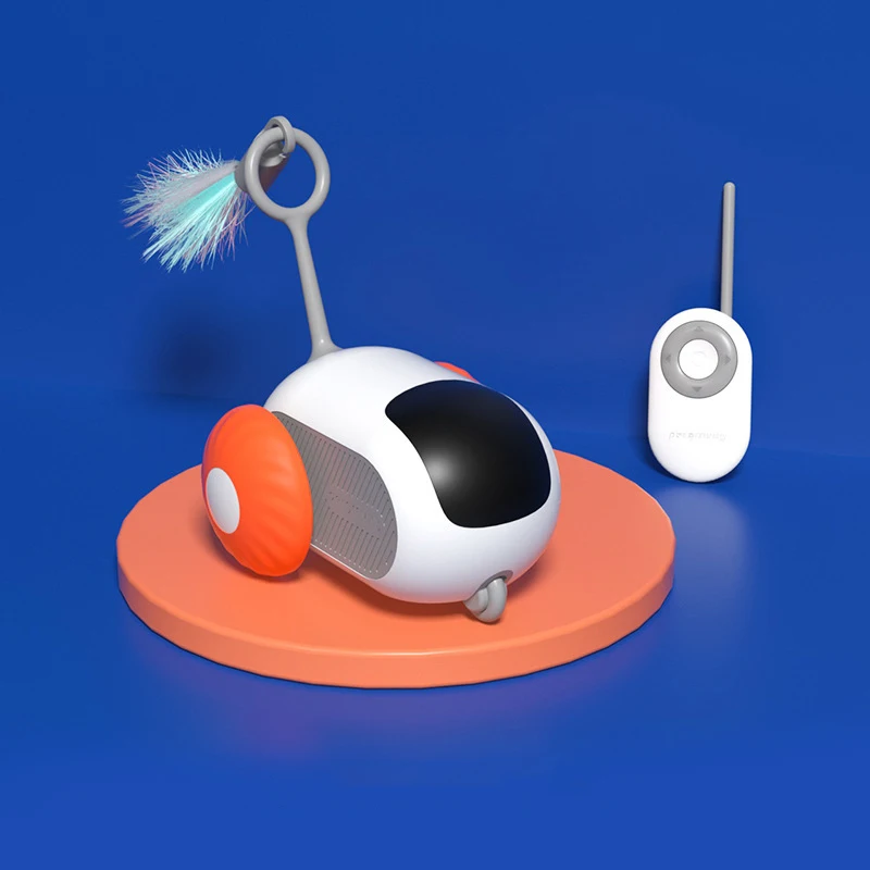 ไฟฟ้าของเล่นแมวรีโมทคอนโทรลกีฬารถ Teaser Stick Self-Help ความเบื่อ Reliever ในร่ม Cat Interactive สมาร์ทของเล่นแมว