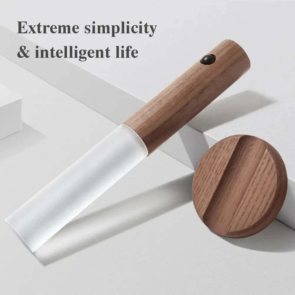 Intelligente magnetische Sauglampe aus Holz, LED-Lade-Nachtlicht, Treppenhaus, Flur, Schlafzimmer, Atmosphäre, menschlicher Körper, Sensing-Licht