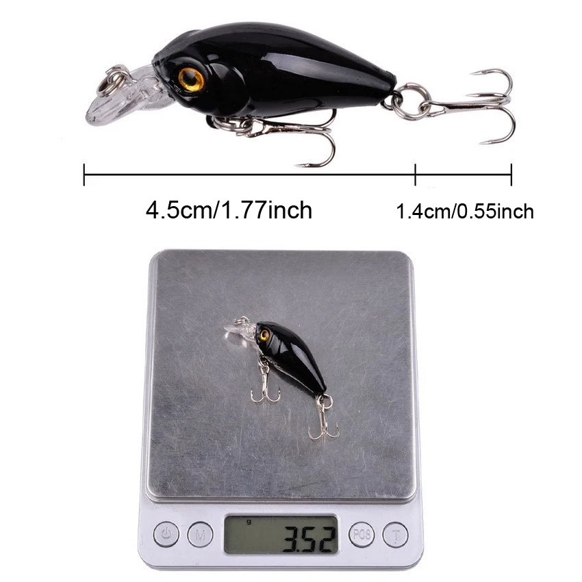 8 pçs manivela isca minnow isca de pesca conjunto flutuante isca artificial topwater isca de pesca