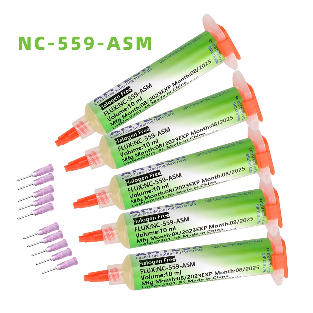 NC-559-ASM BGA PCB 無洗浄はんだペースト溶接高度なオイルフラックスグリース 10cc はんだ修理ペースト