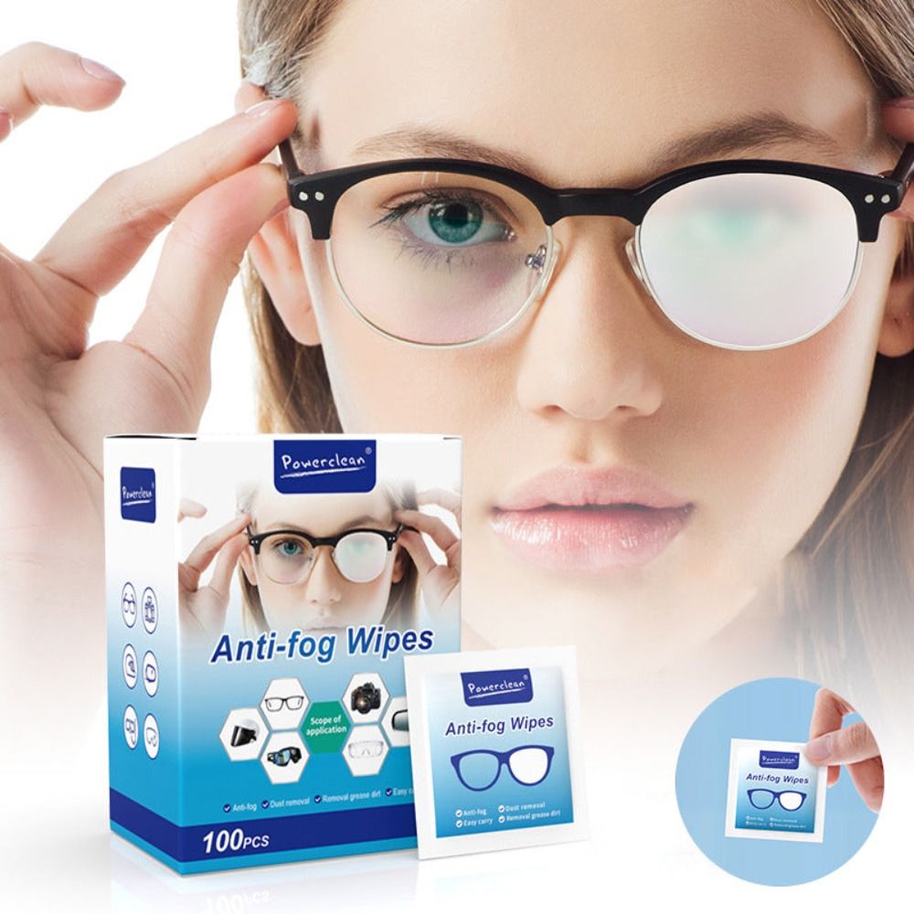 100 Stück/Box Brille Reiniger Feucht tuch Einweg Anti-Fog-Nebel Staubent ferner Reinigungs linse wischt Sonnenbrille Telefon Bildschirm