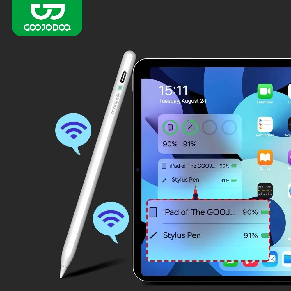 Voor iPad Potlood Apple Pen Stylus voor Apple Pencil 2 1 voor iPad Pro 2024 Air 4 5 2021 Pro 11 12.9 2018-2022 10.2 Mini 5 Touch Pen