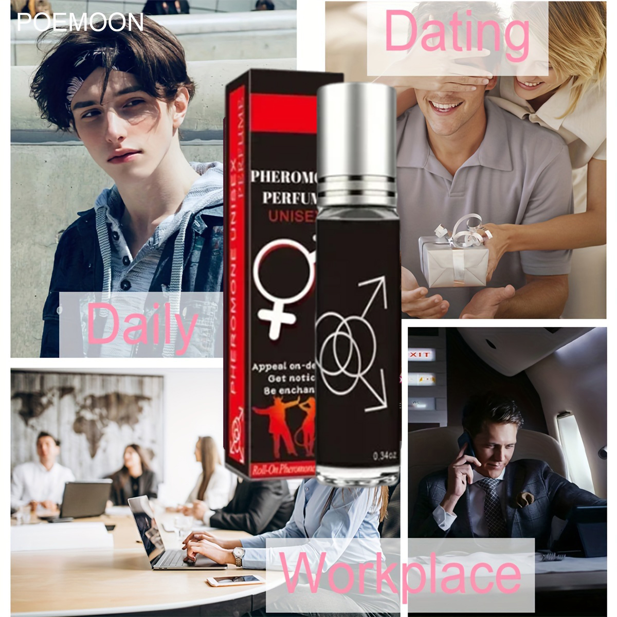 Perfume de feromônio para homens atrair mulheres homens estimula flertando perfume corporal portátil parceiro íntimo perfume sexual