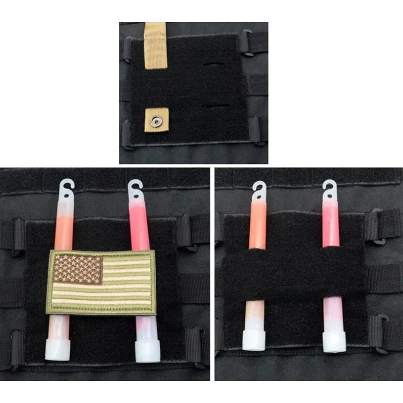 Molle Patches Attachment Hook&Loop Panel DIY Badges Patch Display Holder Board Bags Backpack Vest Converter Ribbon Adapter