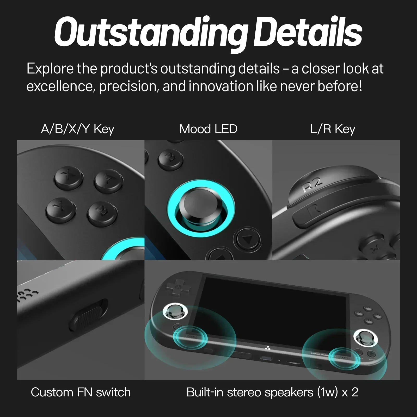 Trimui Smart Pro Handheld Game Console 4.96''IPS Scherm Linux Systeem Joystick RGB Verlichting Smartpro Retro Video Game Kid's geschenken