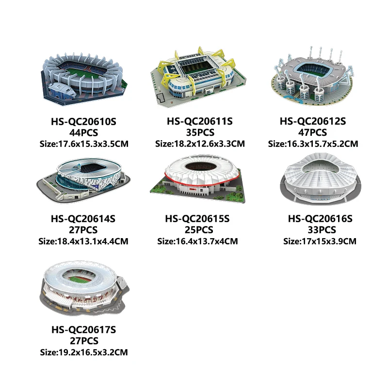 3D Paper Football Field Stadium Puzzle, modelo de montagem DIY, brinquedos educativos, quebra-cabeça para crianças, presentes para fãs, criativo, DIY