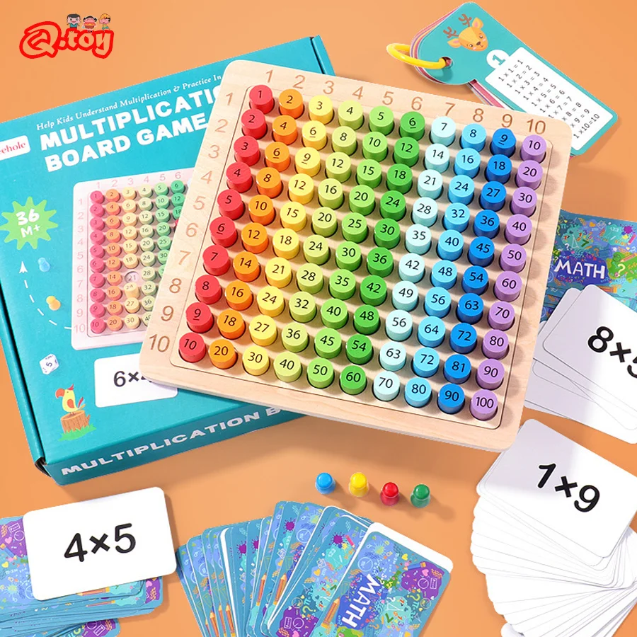 Gỗ Toán Đồ Chơi Bảng Nhân Bảng Trò Chơi Bé Montessori Đồ Chơi Đếm Giảng Học Giáo Dục Đồ Chơi Cho Trẻ Em