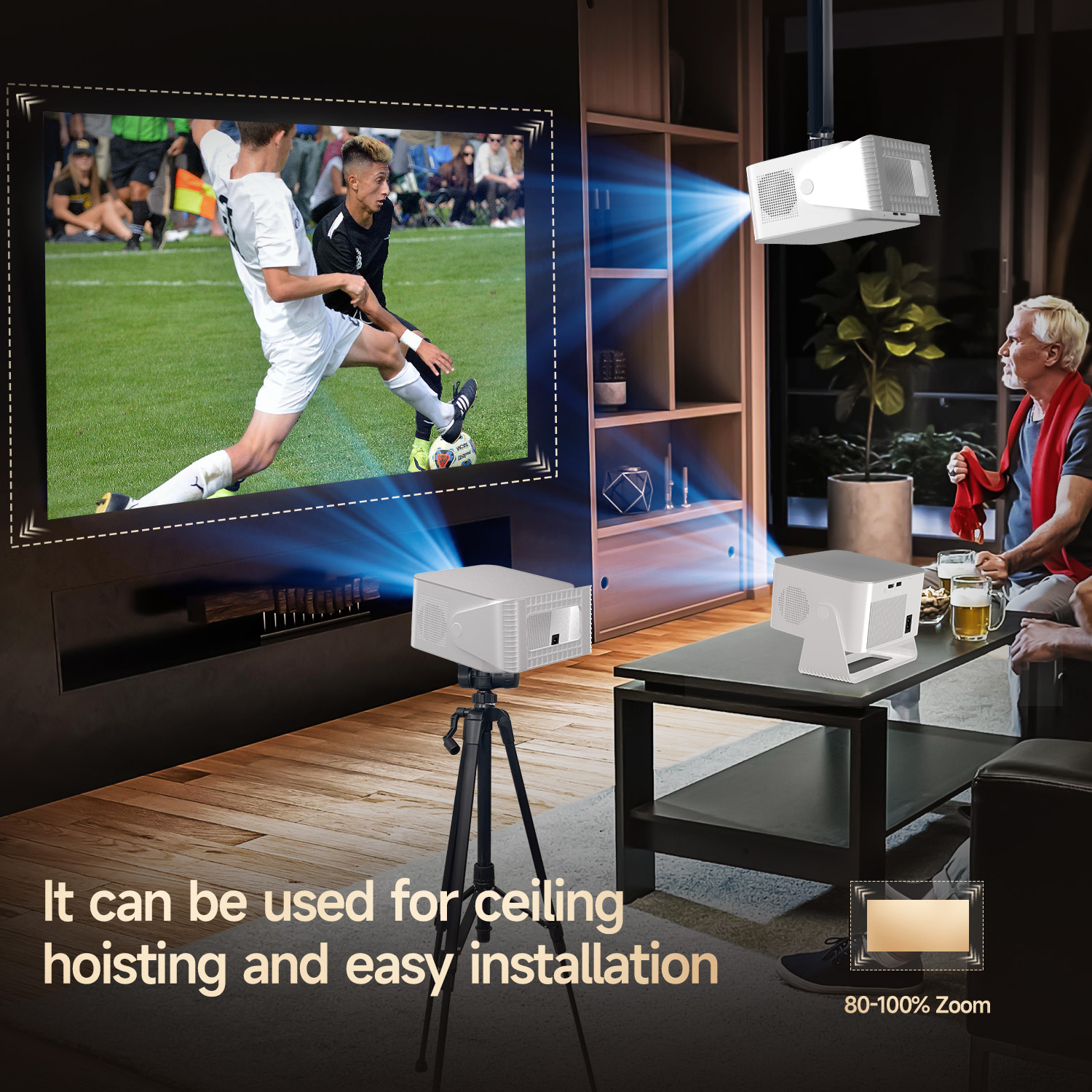 Magcubic 900ANSI Android 14 Projector Auto Focus Support 8K Native 1080P With Wifi6 BT5.4 16G Allwinner H726 Portable HY350Max