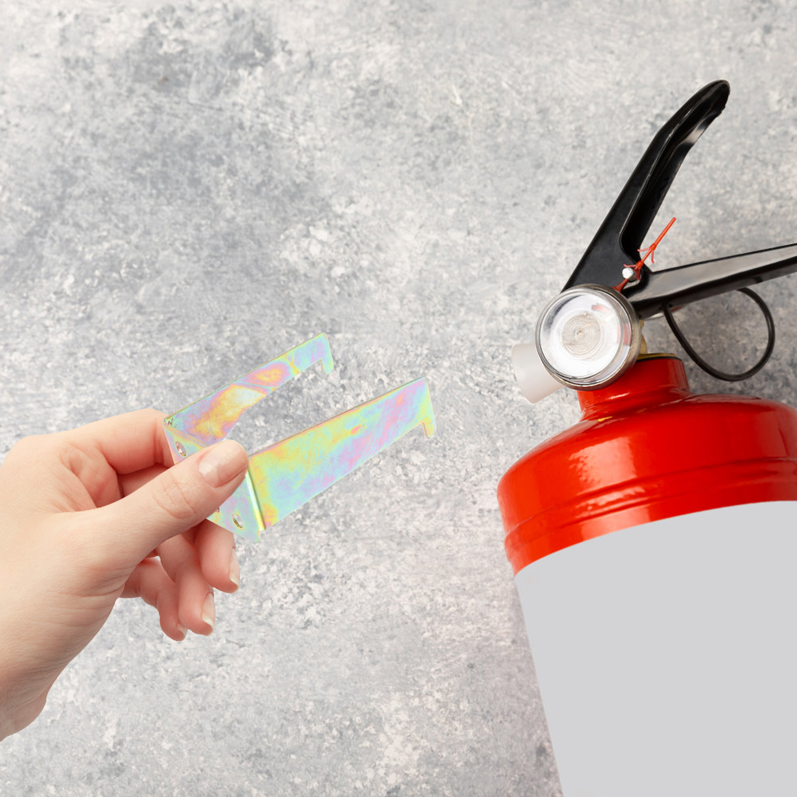 2 Stücke Metallhaken Edelstahl Feuerlöscher Halterung Wandhalterung Brandschutz Feuerlöscher Halter