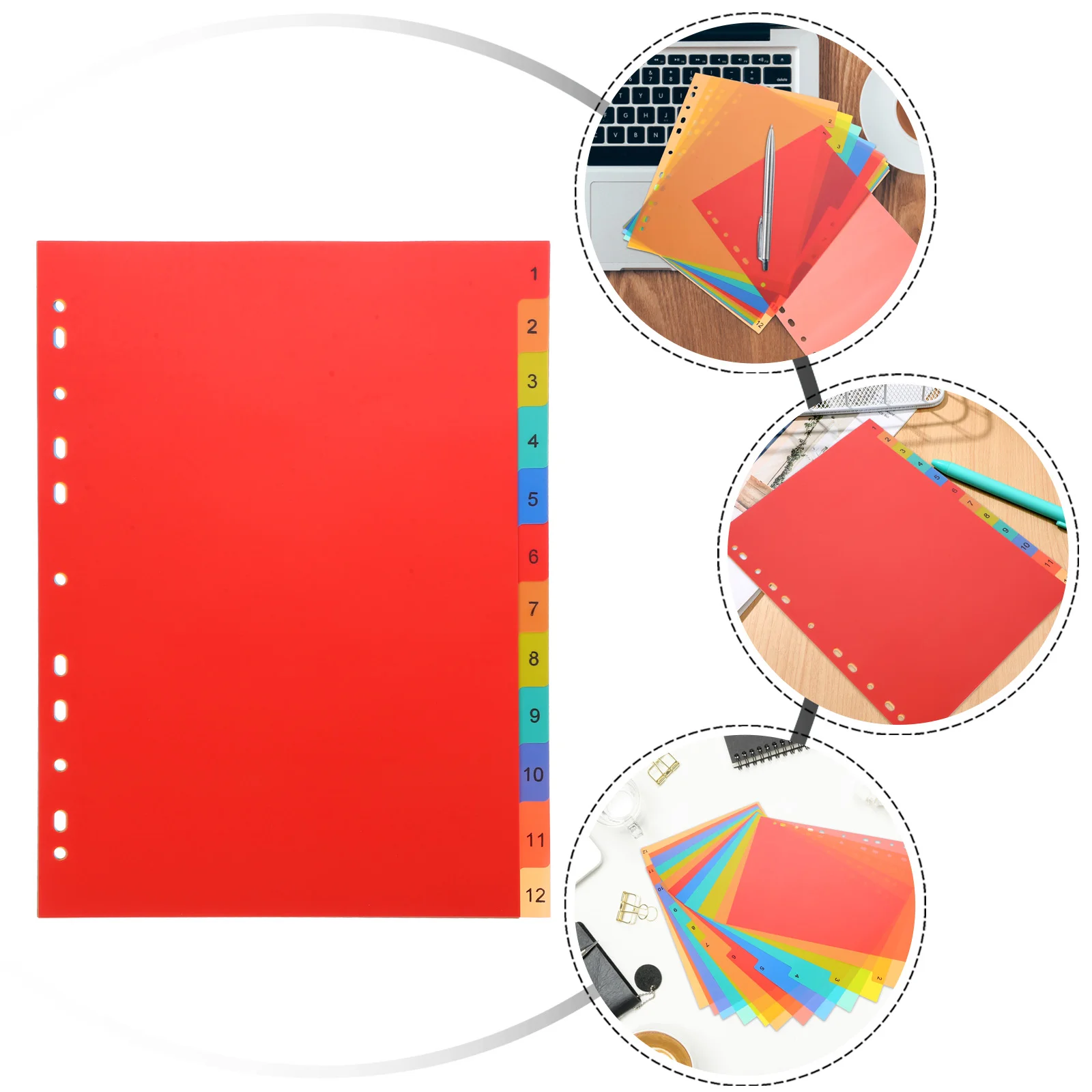 A4 Separated Loose Leaf Page Dividers Folder Number File Pp Book Binder Plastic Binder Tabs Book Binder Dividers A4 Page Marker