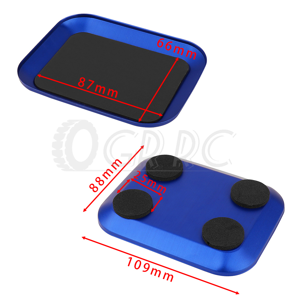 Herramienta de reparación de control remoto, bandeja de tornillo magnética de aleación de aluminio, placa para avión, coche, barco, oruga Axial SCX10 D90 D110, herramienta de reparación de modelo