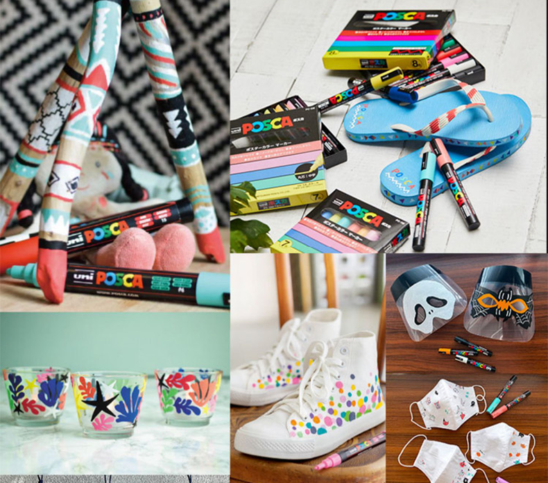 Набор маркеров для рисования Uni Posca, новая упаковка PC-1M PC-3M PC-5M PC-8K 15K Пигментная ручка для рисования граффити для рок-керами