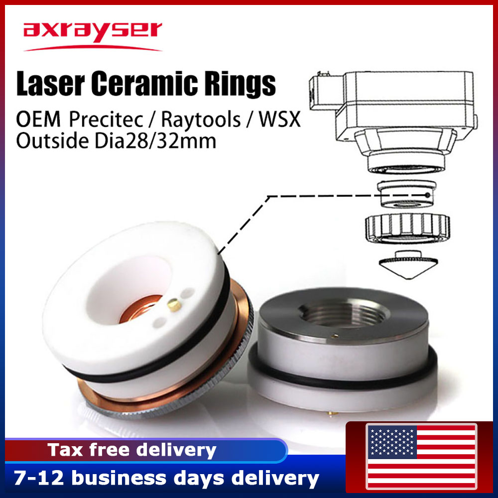 Laser Ceramic Ring Nozzle Holder 28/32mm OEM Precitec Raytools WSX Fiber Head P0571-1051 KT CON Procutter Lightcutter BT230 240