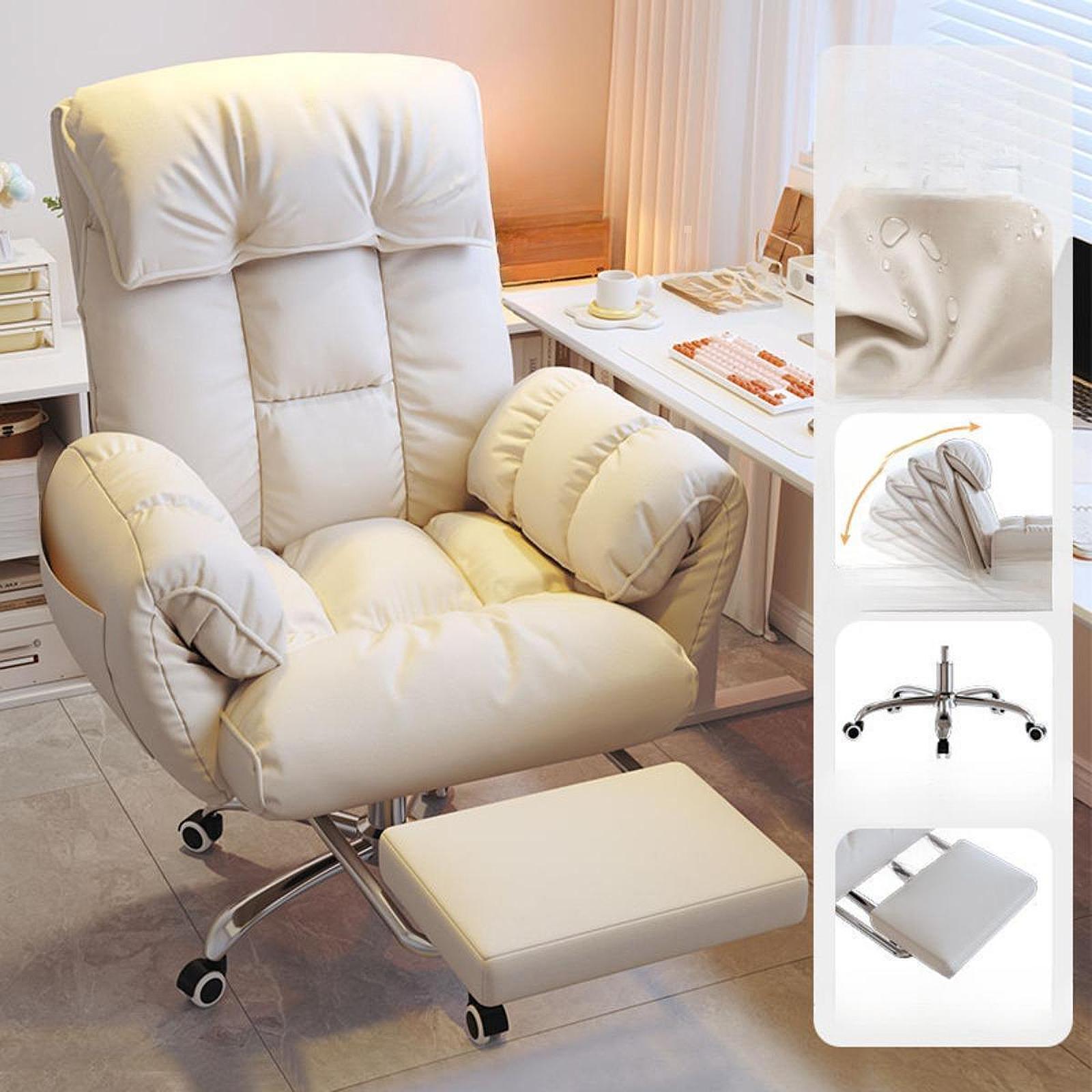 เก้าอี้คอมพิวเตอร์ เก้าอี้โซฟา นุ่ม Reclinable ที่นั่ง เก้าอี้สํานักงาน หน้าแรก โต๊ะเก้าอี้สําหรับสตูดิโอ ผู้หญิง สํานักงาน ห้องอ่านหนังสือ เฟอร์นิเจอร์ในบ้าน