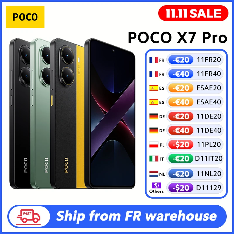 【Merk+】POCO X7 Pro Smartphone Afmeting 8400-Ultra 6000mAh 90W HyperCharge 6,67" AMOLED-display NFC Xiaomi HyperOS 2