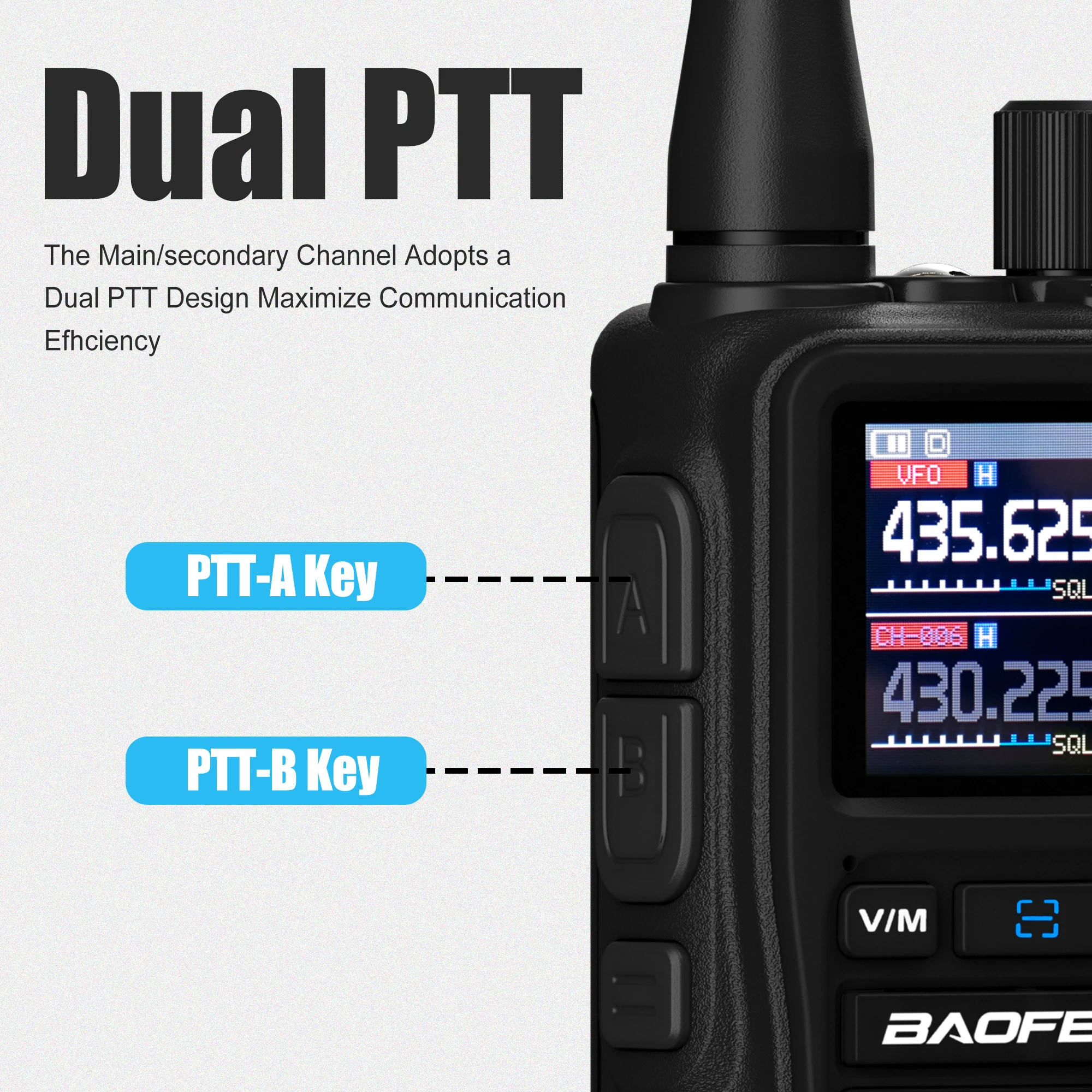 1/2/4PCS Baofeng UV-5R Mini Radio bidirezionale Programmazione Bluetooth Multi Band Frequenza di copia veloce Doppio PTT Tipo-C 999CH Colore nero